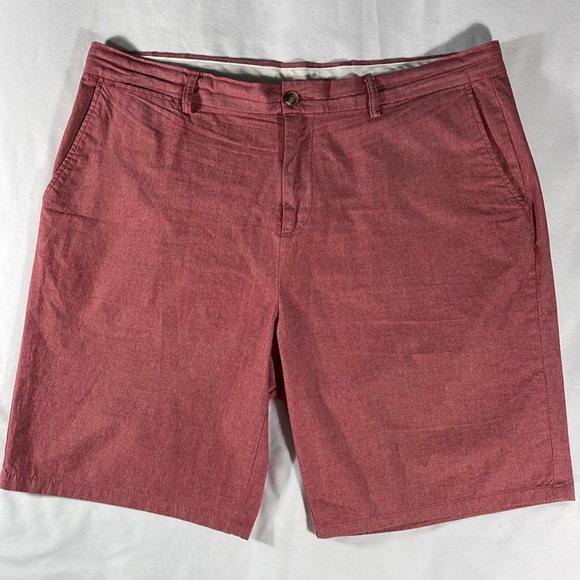 Old Navy mens weathered rose red Ultimate Slim flat front 10" shorts - size 40 - Picture 2 of 10